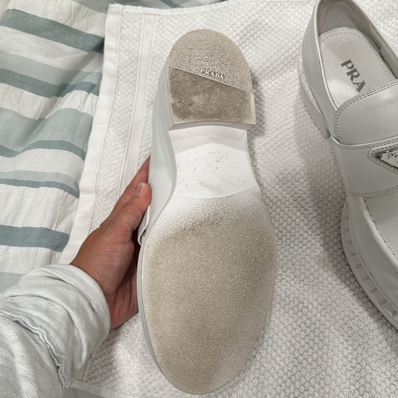 White Prada loafers size 40 - Picture 3 of 11